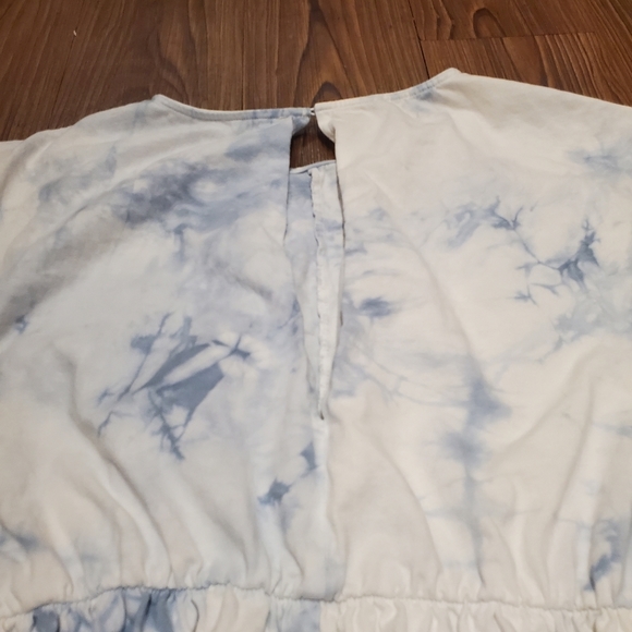 Lulus On A Road Trip Blue Tie-Dye Short Sleeve Romper Active Oversized Casual XL - Picture 14 of 14